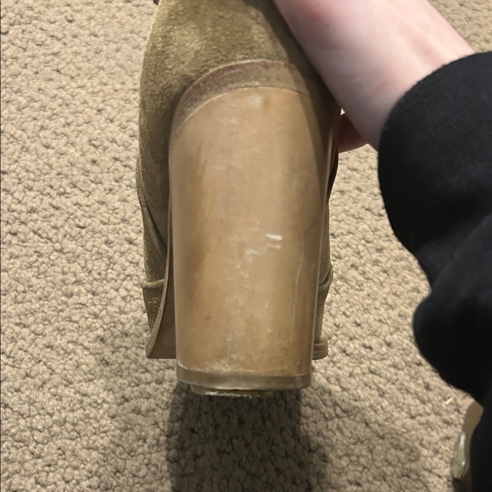 Laurence Dacade Olive Suede Ankle Booties - Picture 5 of 7